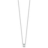 14k White Gold 1 carat Certified Lab Grown Diamond VS/SI+ G+ Oval Complete Four Prong 18 inch Pendant Necklace